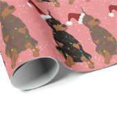 Kerstdoberman Pinscher Cadeaupapier (Rol Hoek)