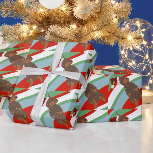 Kerstdoberman Pinscher Cadeaupapier (Feestdagen)
