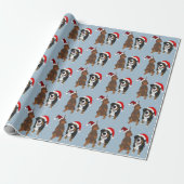 Kerstdoberman Pinscher Cadeaupapier (Uitgerold)