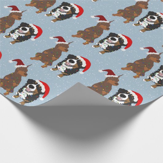 Kerstdoberman Pinscher Cadeaupapier (Hoek)