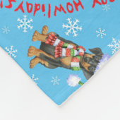 Kerstdoberman Pinscher Fleece Deken (Hoek)
