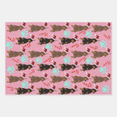 Kerstdoberman Pinscher Inpakpapier Vel (Voorkant)