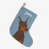 Kerstdoberman Pinscher Kleine Kerstsok (Voorkant (Hangend))