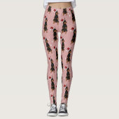 Kerstdoberman Pinscher Leggings (Voorkant)
