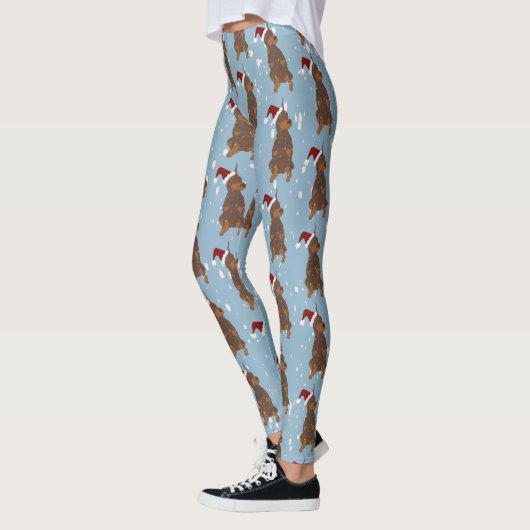 Kerstdoberman Pinscher Leggings (Links)