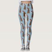 Kerstdoberman Pinscher Leggings (Voorkant)