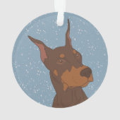 Kerstdoberman Pinscher Ornament (achterkant)