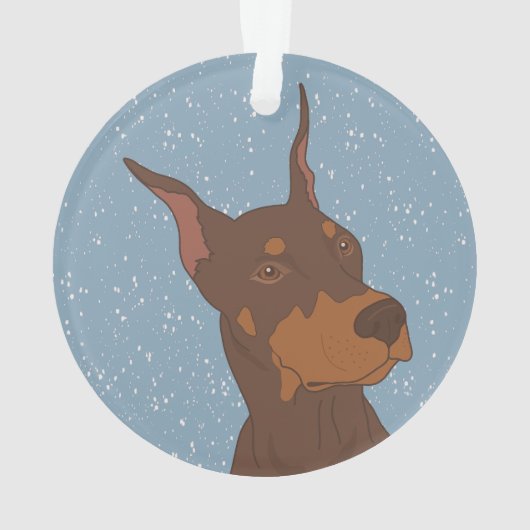 Kerstdoberman Pinscher Ornament (achterkant)