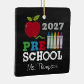 Kerstdocent Geschenk 2027 Naam Ornament (Rechts)