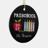 Kerstdocent Geschenk 2027 Naam Ornament (Rechts)