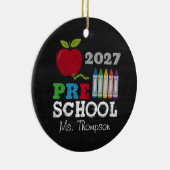 Kerstdocent Geschenk 2027 Naam Ornament (Rechts)