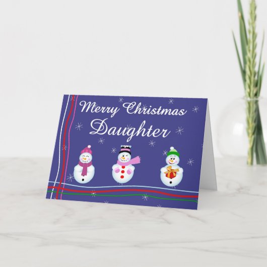 Kerstdochter Feestdagen Kaart (Voorkant)