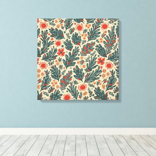 kerstdoek canvas afdruk (Insitu (Houten vloer))