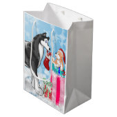 Kerstdoggies! Medium Cadeauzakje (Voorkant Gekanteld)