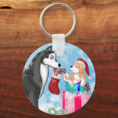 Kerstdoggies! Sleutelhanger (Voorkant)
