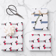 kerstdogs Cute Graphic Dachshunds, 3-delige flauwe