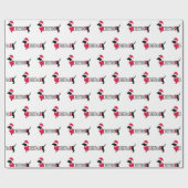 kerstdogs Cute Graphic Dachshunds Fun Cadeaupapier (Vlak)