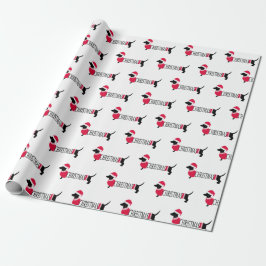 kerstdogs Cute Graphic Dachshunds Fun Cadeaupapier