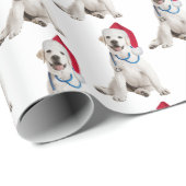 Kerstdokter Labrador Retriever Cadeaupapier (Rol Hoek)
