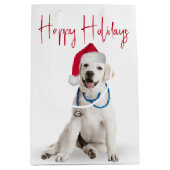 Kerstdokter Labrador Retriever Medium Cadeauzakje (Voorkant)
