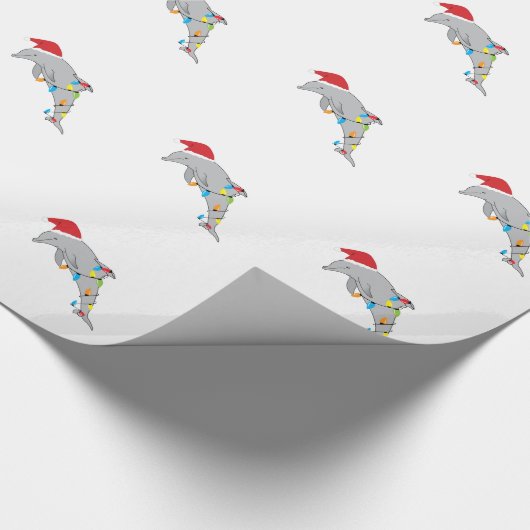 Kerstdolfijn Cadeaupapier (Hoek)