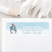 Kerstdolfijnen Etiket (Insitu)