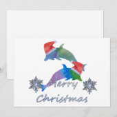 Kerstdolfijnen Feestdagenkaart (Voorkant / Achterkant)