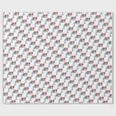 Kerstdolfijnenstrand — verpakkingspapier cadeaupapier (Vlak)