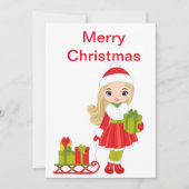 Kerstdollar met Sleigh Feestdagenkaart (Voorkant)