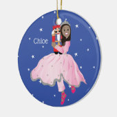 Kerstdonker Haire Ballerina Clara Keramisch Ornament (Links)