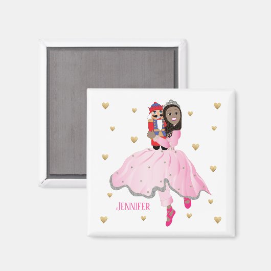 Kerstdonker Haire Ballerina Clara Magneet (Voorkant / Achterkant)