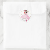 Kerstdonker Haire Ballerina Clara Ronde Sticker (Tas)