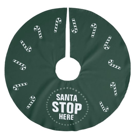 kerstdonkergroene snoeprietskerststop hier kerstboom rok (Voorkant)