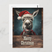 KerstDonkey Briefkaart (Voorkant / Achterkant)