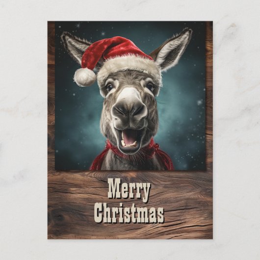 KerstDonkey Briefkaart (Voorkant)