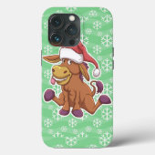 KerstDonkey-Cartoon Case-Mate iPhone Case (Achterkant)