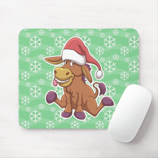 KerstDonkey-Cartoon Muismat (Met muis)