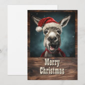 KerstDonkey Feestdagenkaart (Voorkant / Achterkant)