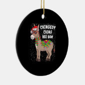 KerstDonkey Funny American Italiaanse kerstcadeau Keramisch Ornament (Rechts)