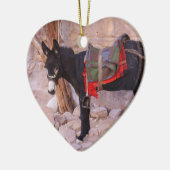 KerstDonkey Keramisch Ornament (Links)