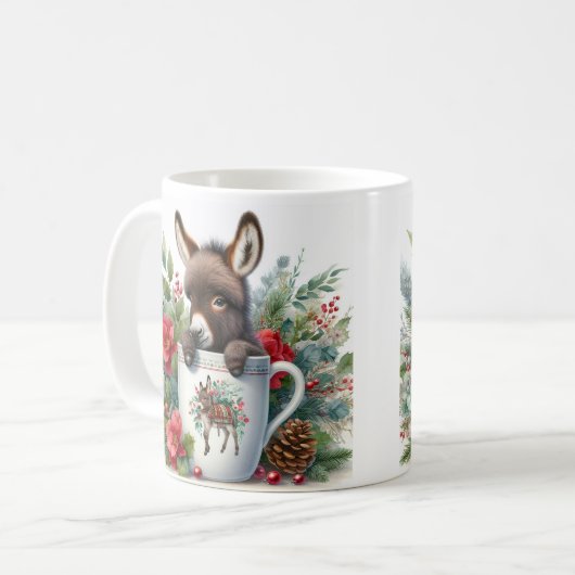 KerstDonkey Koffiemok (Voorkant links)