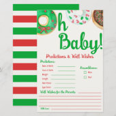 Kerstdonut Baby shower Predicted Game (Voorkant / Achterkant)