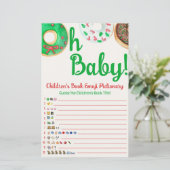 Kerstdonut Baby shower Predicted Game (Staand voorkant)