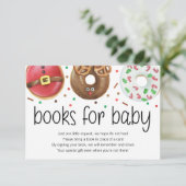 Kerstdonut Baby Sprinkle Books voor Baby Kaart (Staand voorkant)
