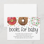 Kerstdonut Baby Sprinkle Books voor Baby Kaart (Voorkant / Achterkant)