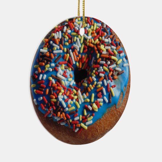 kerstdonut ornament decoratie in een mandje (Rechts)