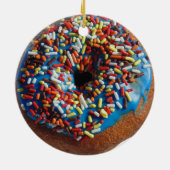 kerstdonut ornament decoratie in een mandje (Achterkant)