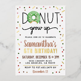 Kerstdonut vergroot de uitnodiging tot Folie op za