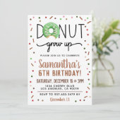 Kerstdonut vergroot de uitnodiging van de Dag (Staand voorkant)