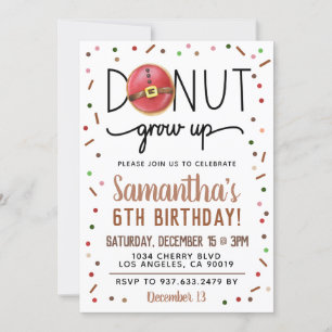 Kerstdonut vergroot de uitnodiging van de Dag